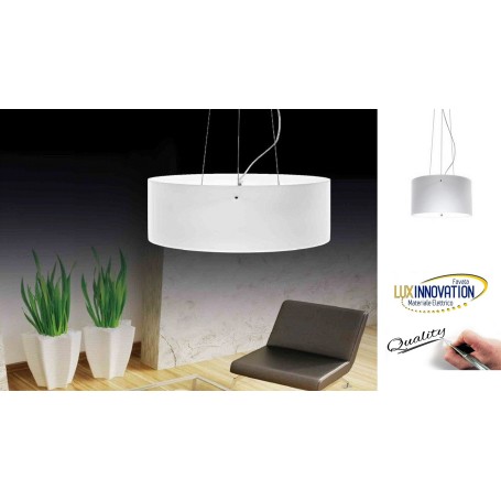 Sospensione in vetro soffiato satinato lampadario vetro bianco economico pan  Sospensione in vetro soffiato satinato lampadario vetro bianco economico pan