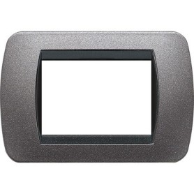 Placca 3 posti acciaio spazzolato Bticino L4803ACS Living-light- tech