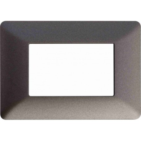 Placca Bticino Matix 3 moduli Nichel Nero Placca Bticino Matix 3 moduli Nichel Nero