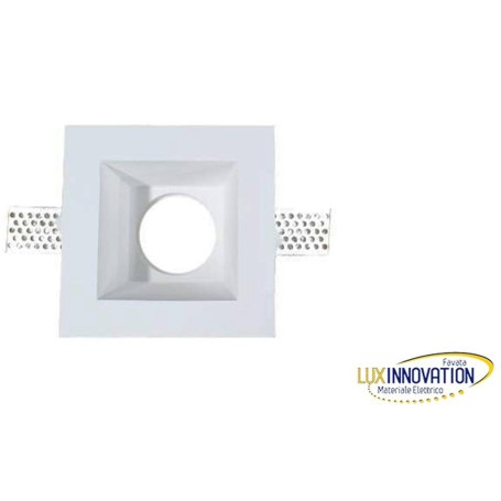 Faretto in gesso quadrato da incasso