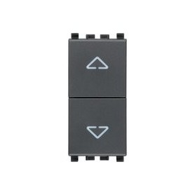 Due pulsanti interbloccabili NO+NO 10A grigio Vimar Eikon 20062