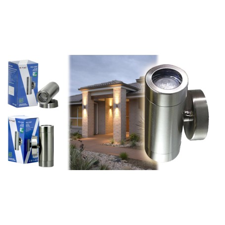 Applique per esterno effetto luce a doppio fascio GU10 IP44 Applique per esterno effetto luce a doppio fascio GU10 IP44