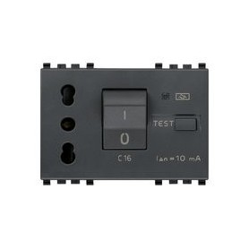 Presa 2P+T 16A P17/11 intb+MTDiffC 16 g Vimar Eikon 20283