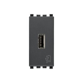 Unità alimentazione USB 5V1, 5A 1M grigio Vimar Eikon 20292