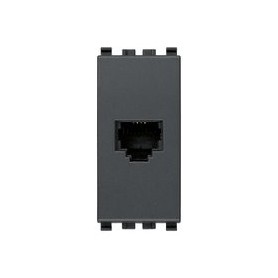 Presa RJ11 6/4 grigio Vimar Eikon 20320