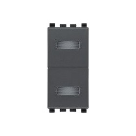 Doppia spia neutra grigio Vimar Eikon 20388