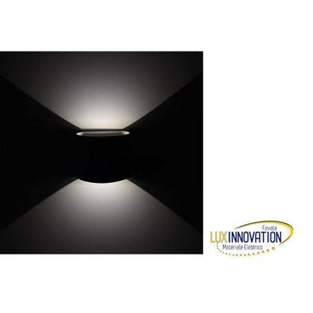 Lampada faretto a muro doppia luce 6W apertura fascio regolabile