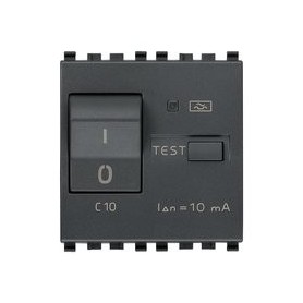 Interruttore MTDiff.1P+N C10 10mA grigio Vimar Eikon 20411.10