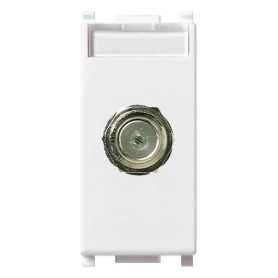Presa coassiale tipo F femmina bianco compatibile Vimar 14318