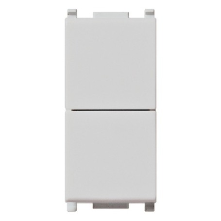 Due pulsanti interbloccabili Vimar Plana 14066.SL silver 1P NO+NO10A  Due pulsanti interbloccabili Vimar Plana 14066.SL silver 1P NO+NO10A