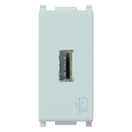 Unità alimentazione USB 5V1,5A 1M Vimar plana silver 14292.SL