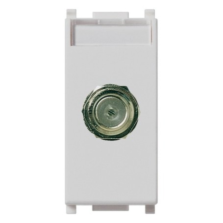 Presa coassiale tipo F femmina compatibile Vimar plana silver 14318.SL Presa coassiale tipo F femmina compatibile Vimar plana silver 14318.SL
