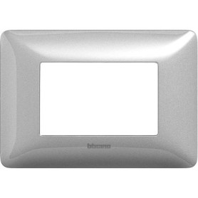 Placca bticino matix silver a 3 moduli AM4803MSL