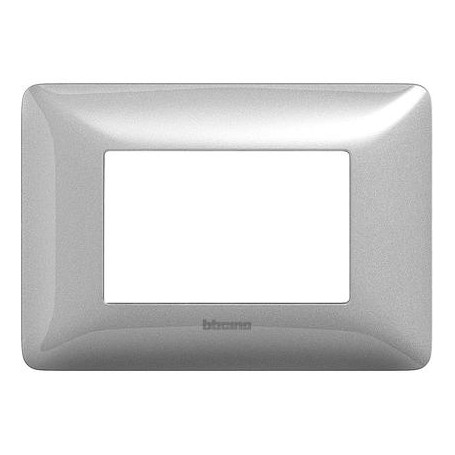 Placca bticino matix silver a 3 moduli AM4803MSL Placca bticino matix silver a 3 moduli AM4803MSL