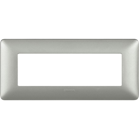Placca bticino matix silver a 6 moduli  AM4806MSL