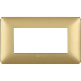 Placca Bticino Matix 4 moduli gold AM4804MGL