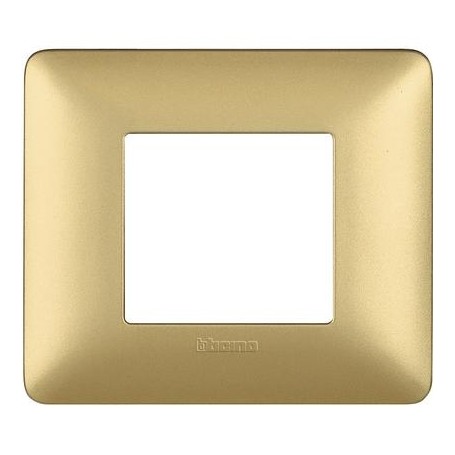 Placca Bticino Matix 2 moduli gold AM4802MGL Placca Bticino Matix 2 moduli gold AM4802MGL