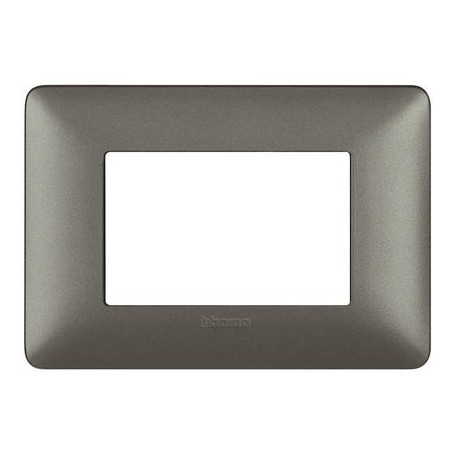 Placca Bticino Matix 3 moduli Iron AM4803MIR