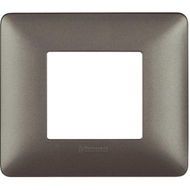 Placca Bticino Matix 2 moduli Iron scatola rotonda AM4802MIR