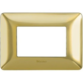 Placca Bticino Matix 3 moduli oro satinato AM4803GOS