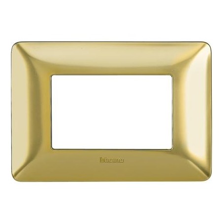 Placca Bticino Matix 3 moduli oro satinato AM4803GOS