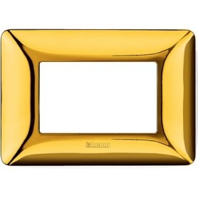 Placca bticino matix oro lucido 3 moduli AM4803GOR