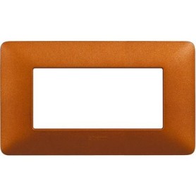 Placca 4 moduli rosso terra Bticino Matix AM4804TRT