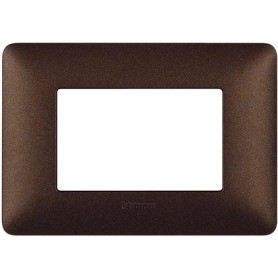 Placca 3 moduli marrone caffè Bticino Matix  AM4803TGG