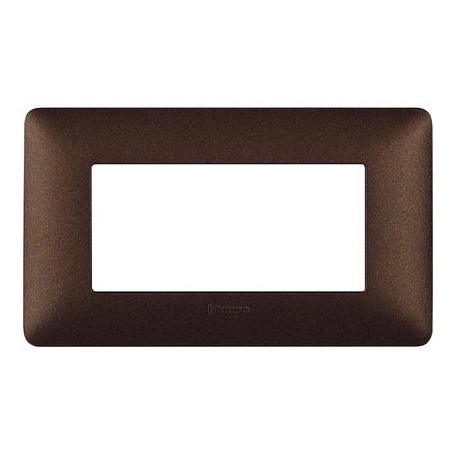 Placca 4 moduli marrone caffè Bticino Matix  AM4804TGG