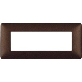 Placca 6 moduli marrone caffè Bticino Matix  AM4806TGG
