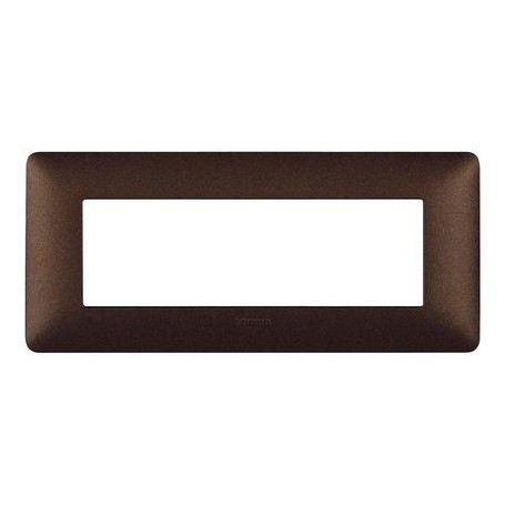 Placca 6 moduli marrone caffè Bticino Matix  AM4806TGG