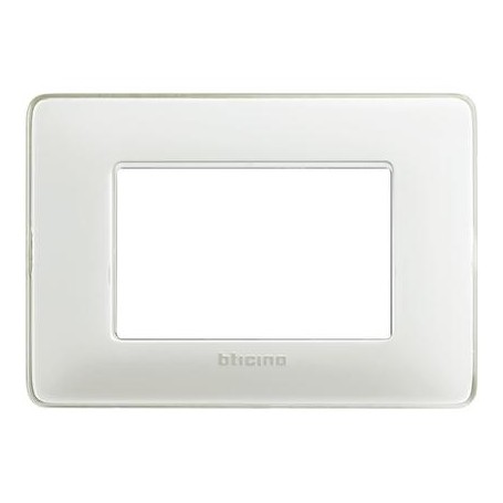 Placca 3 moduli colors ghiaccio AM4803CBN Placca 3 moduli colors ghiaccio AM4803CBN