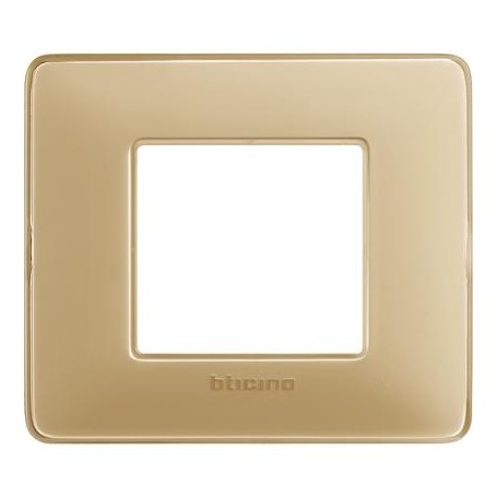 Placca 2 moduli colors avorio scatola rotonda Bticino Matix  AM4803CAV Placca 2 moduli colors avorio scatola rotonda Bticino Matix  AM4803CAV