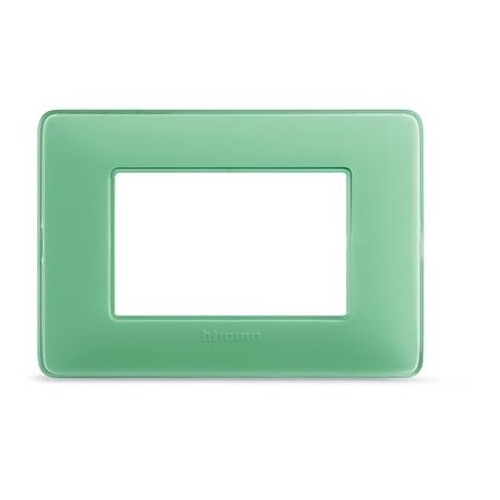 Placca 3 moduli colors  Te' Verde Bticino Matix  AM4803CVC Placca 3 moduli colors  Te' Verde Bticino Matix  AM4803CVC