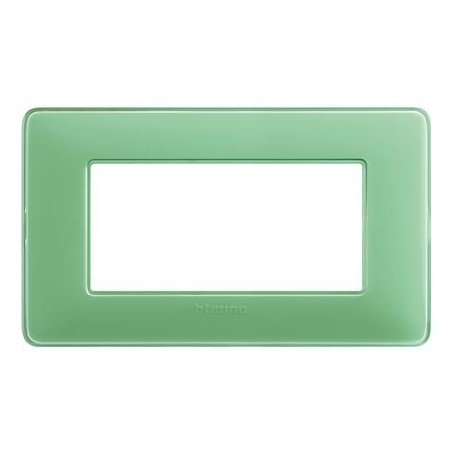 Placca 4 moduli colors  Te' Verde Bticino Matix  AM4804CVC
