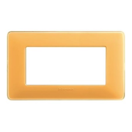 Placca 4 moduli colors ambra Bticino Matix AM4804CAB Placca 4 moduli colors ambra Bticino Matix AM4804CAB