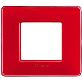 Placca 2 moduli colors corallo scatola rotonda Bticino Matix AM4802CRD