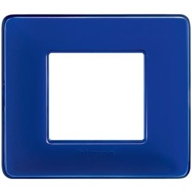 Placca 2 moduli colors cobalto scatola rotonda Bticino Matix AM4802CBU
