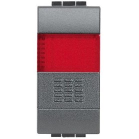 Pulsante NO + portalampada rosso Living L4038R