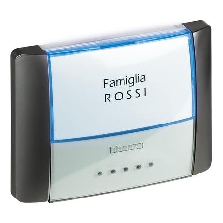 Pulsante targa IP55 antracite Living 26108L