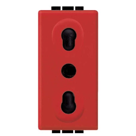 Presa bipasso 2P + T rossa Living L4180R Presa bipasso 2P + T rossa Living L4180R