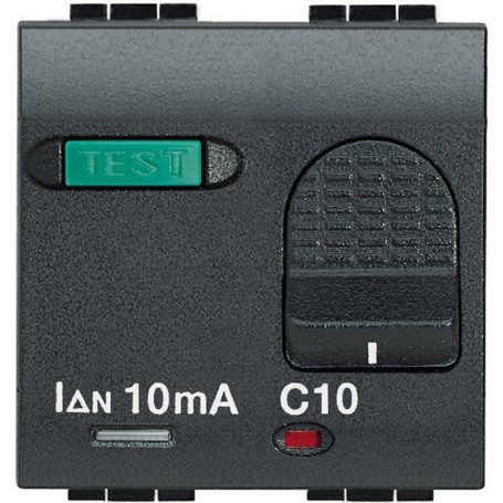 Interruttore Automatico Magnetotermico Differenziale 1O+N 10A 10mA Living L4305/10