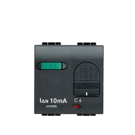 Interruttore Automatico Magnetotermico Differenziale 1P+N 6A 10mA Living L4305/6