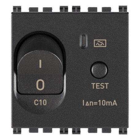 Interruttore MT Differenziale Vimar arkè grigio 19411.10 1P+N C10 10mA Interruttore MT Differenziale Vimar arkè grigio 19411.10 1P+N C10 10mA