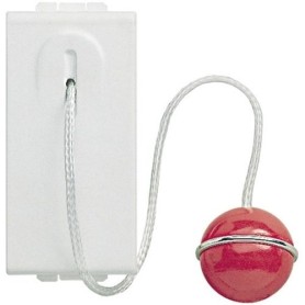 Pulsante unipolare NO 10A a tirante Bianco Living Light N4033