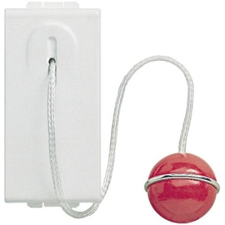 Pulsante unipolare NO 10A a tirante Bianco Living Light N4033 Pulsante unipolare NO 10A a tirante Bianco Living Light N4033