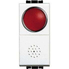 Pulsante NO + portalampada rosso Bianco Living Light N4038R
