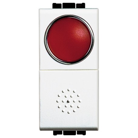 Pulsante NO + portalampada rosso Bianco Living Light N4038R Pulsante NO + portalampada rosso Bianco Living Light N4038R