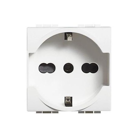 Presa UNEL e bipasso 10/16A Bianco Living Light N4140/16 Presa UNEL e bipasso 10/16A Bianco Living Light N4140/16