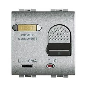 Interruttore Automatico Magnetotermico Differenziale 1P + N 10A 3kA 10mA Living Tech NT4305/10